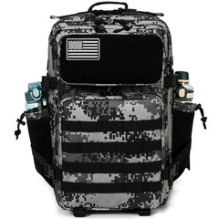 45L Tactical Backpack Outdoor Hiking Rucksack With Bottle Holder