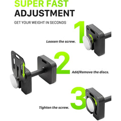 Quick-Lock Square Weight Dumbbells for Home Gym Fitness