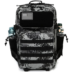 45L Tactical Backpack Outdoor Hiking Rucksack With Bottle Holder