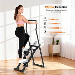 Foldable Stair Stepper with LCD Monitor For Home Gym
