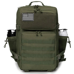 45L Tactical Backpack Outdoor Hiking Rucksack With Bottle Holder