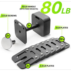 Quick-Lock Square Weight Dumbbells for Home Gym Fitness