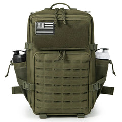 45L Tactical Backpack Outdoor Hiking Rucksack With Bottle Holder