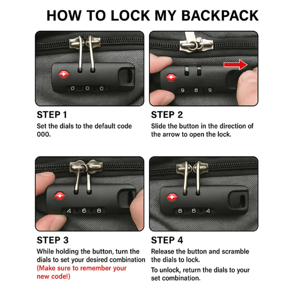 All-in-One Backpack with Anti-Theft lock Fits Laptops up to 17.3"