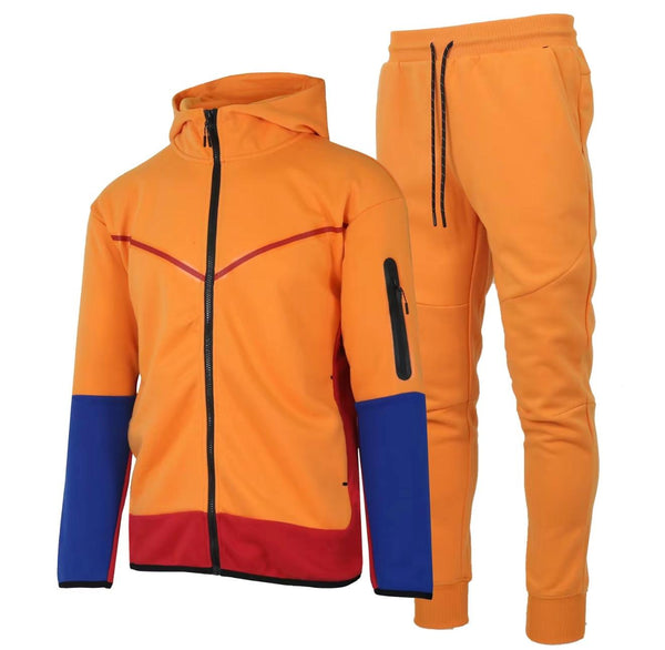 Men's Two-Tone Fleece Athletic Tracksuit