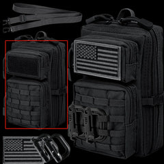EDC Tactical Crossbody Backpack with Flag patch