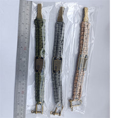 Braided Paracord Bracelet With Zinc Alloy Adjusting Buckle