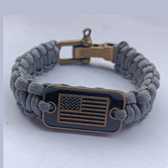 Braided Paracord Bracelet With Zinc Alloy Adjusting Buckle