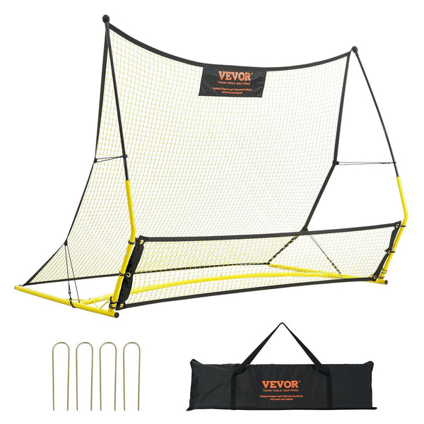 Portable 2-in-1 Soccer Rebounder Training Net with Carry Bag