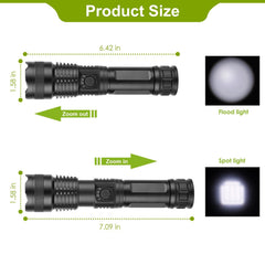 Rechargeable Tactical LED Flashlight-50000 lumens