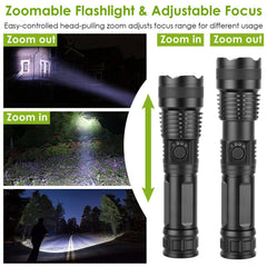 Rechargeable Tactical LED Flashlight-50000 lumens