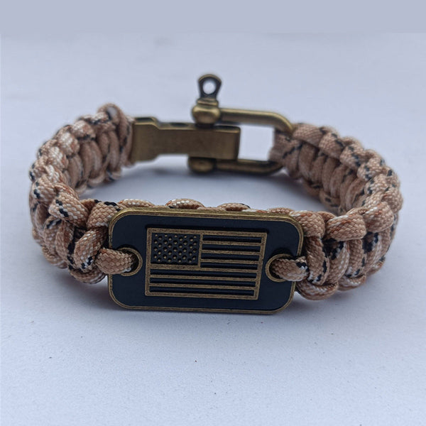 Braided Paracord Bracelet With Zinc Alloy Adjusting Buckle
