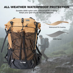 Large-capacity Hiking Backpack, Daypack, 30-35L