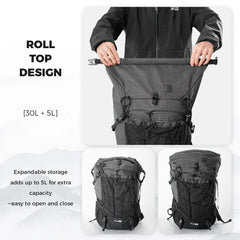Large-capacity Hiking Backpack, Daypack, 30-35L