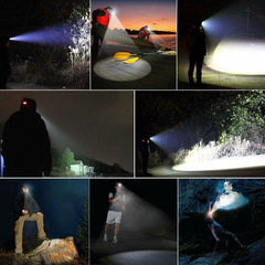 Rechargeable Waterproof LED Headlamp High-Lumen Head Torch