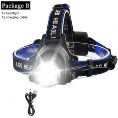 Rechargeable Waterproof LED Headlamp High-Lumen Head Torch