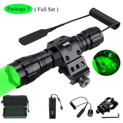 Rechargeable High-Lumen Tactical LED Flashlight With Rail Mount