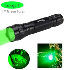 Rechargeable High-Lumen Tactical LED Flashlight With Rail Mount
