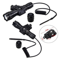 Rechargeable High-Lumen Tactical LED Flashlight With Rail Mount