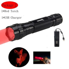 Rechargeable High-Lumen Tactical LED Flashlight With Rail Mount