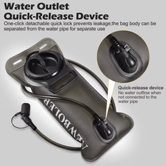 Tactical Hydration Reservoir With Quick Release Hose