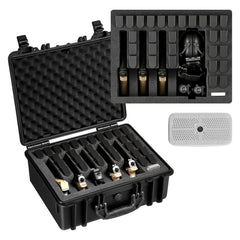 Hard Pistol Case, Heavy Duty Hard Gun Case with XPE Foam Lining, Waterproof Pistol Storage Box with Customizable Interior & Handle for Gun, Lenses, Camera, Gear, TSA Compliant, 18.7x12.5x7.5 in