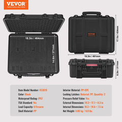 Hard Pistol Cases with Pre-cut Lining, Gun Case for 6 Pistol