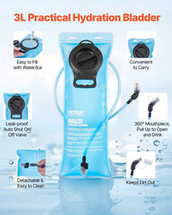 15L Insulated Hydration Backpack With 3L Water Bladder