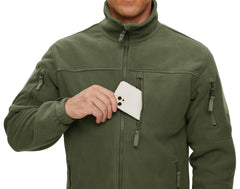 Men's Tactical Fleece Jacket With Multiple Pockets