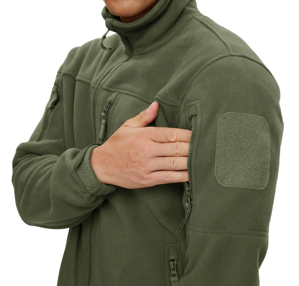 Men's Tactical Fleece Jacket With Multiple Pockets
