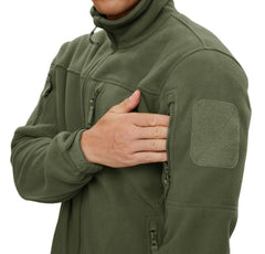 Men's Tactical Fleece Jacket With Multiple Pockets