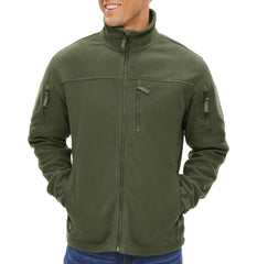 Men's Tactical Fleece Jacket With Multiple Pockets