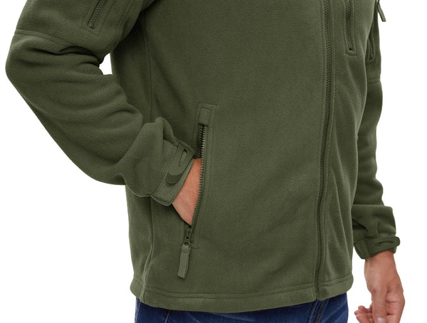 Men's Tactical Fleece Jacket With Multiple Pockets